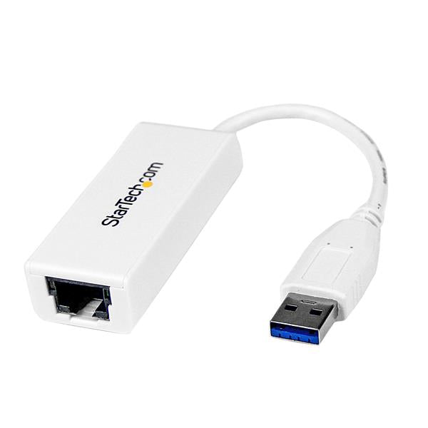 Startech.com Adaptador Tarjeta de Red Externa Nic USB 3.0 a Ethernet Gigabit de 1 Puerto - Rj45 - 1x Usba - 10/100/1000 - LAN - Blanco - USB 3.0 Typo a - 1 Puerto(s) - 1 - Par Trenzado