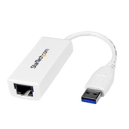 Startech.com Adaptador Tarjeta de Red Externa Nic USB 3.0 a Ethernet Gigabit de 1 Puerto - Rj45 - 1x Usba - 10/100/1000 - LAN - Blanco - USB 3.0 Typo a - 1 Puerto(s) - 1 - Par Trenzado
