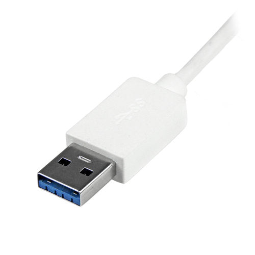 Startech.com Adaptador Tarjeta de Red Externa Nic USB 3.0 a Ethernet Gigabit de 1 Puerto - Rj45 - 1x Usba - 10/100/1000 - LAN - Blanco - USB 3.0 Typo a - 1 Puerto(s) - 1 - Par Trenzado