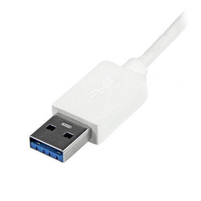 Startech.com Adaptador Tarjeta de Red Externa Nic USB 3.0 a Ethernet Gigabit de 1 Puerto - Rj45 - 1x Usba - 10/100/1000 - LAN - Blanco - USB 3.0 Typo a - 1 Puerto(s) - 1 - Par Trenzado
