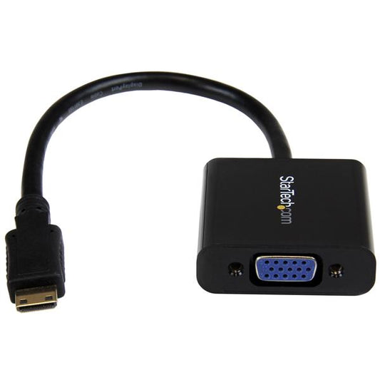 Adaptador StarTech.com MNHD2VGAE2 | Mini HDMI a VGA 1080p, Compatible con Proyector y Monitor