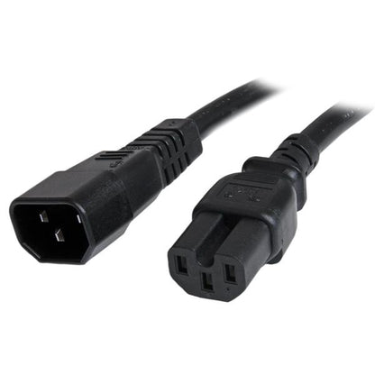 Startech.com Cable de 1.8m (6 Pies) de Extensión de Servicio Pesado, Cable Alargador de Alimentación Iec 320 C14 a Iec 320 C15, 15a 250v - para Unidad de Distribución Eléctrica, Servidor, Computadora