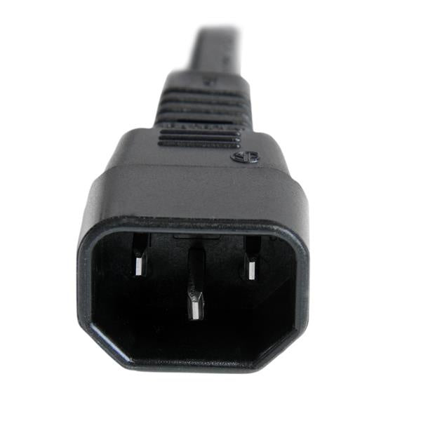Startech.com Cable de 1.8m (6 Pies) de Extensión de Servicio Pesado, Cable Alargador de Alimentación Iec 320 C14 a Iec 320 C15, 15a 250v - para Unidad de Distribución Eléctrica, Servidor, Computadora