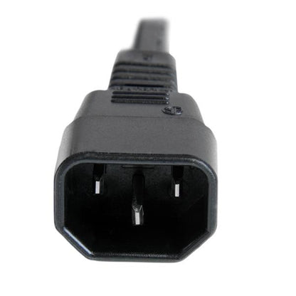 Startech.com Cable de 1.8m (6 Pies) de Extensión de Servicio Pesado, Cable Alargador de Alimentación Iec 320 C14 a Iec 320 C15, 15a 250v - para Unidad de Distribución Eléctrica, Servidor, Computadora