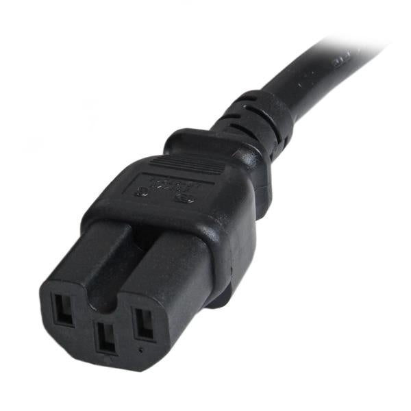 Startech.com Cable de 1.8m (6 Pies) de Extensión de Servicio Pesado, Cable Alargador de Alimentación Iec 320 C14 a Iec 320 C15, 15a 250v - para Unidad de Distribución Eléctrica, Servidor, Computadora