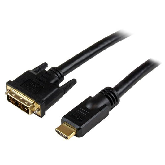 Startech.com Cable Adaptador Video Hdmi® a DVI-D de 15.2m Macho a Macho - Convertidor - Negro - Cable For Dispositivo de Vídeo, Aparado Multimedia, Sistema de Teatro en Casa, Tv Lcd, Proyector,
