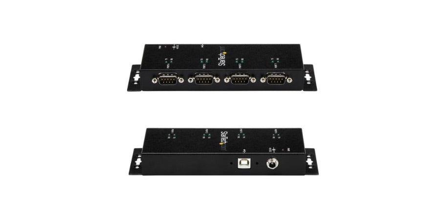 Startech.com Hub Concentrador Adaptador USB a Serial Rs232 Db9 4 Puertos - Riel Din Industrial Montaje en Pared - USB - Pc, Mac, Linux - 4 X Número de Puertos Serie Externos - 1 X Número de Puertos