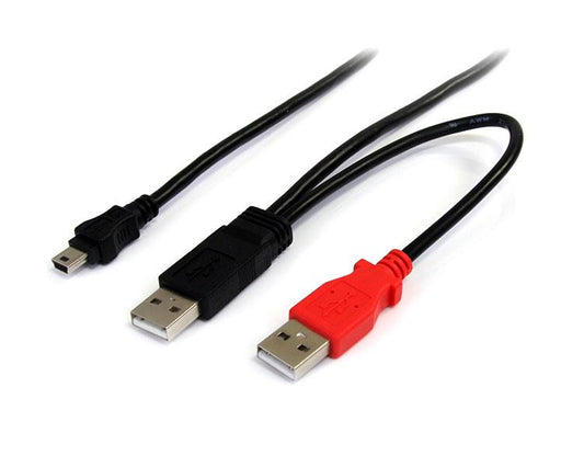 Cable USB StarTech.com USB2HABMY6 | 1.8m, 480Mbit/s, 2x USB A Macho a 1x USB Mini B Macho