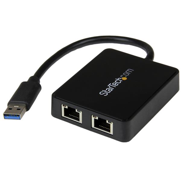 Adaptador de Red StarTech.com USB32000SPT | 2 Puertos Ethernet Gigabit, USB 3.0