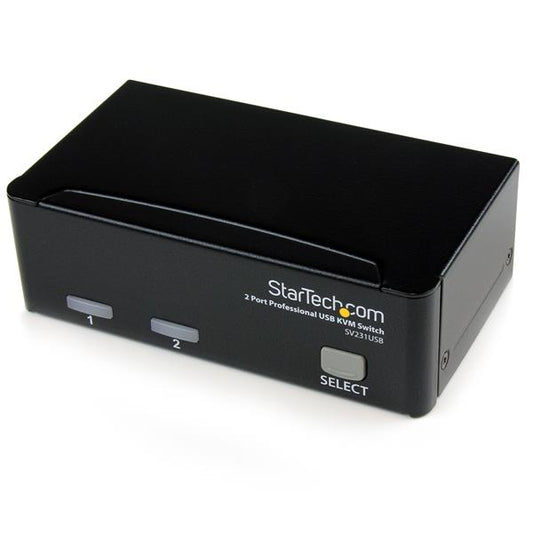 Conmutador KVM StarTech.com SV231USB | 2 Puertos VGA, Resolución 1920x1440