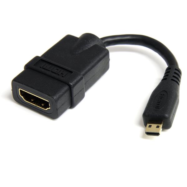 Startech.com Cable Adaptador de 12CM HDMI de Alta Velocidad a Micro HDMI - H a M - Cable For Proyector, Tv, Monitor, Portátil, Dispositivo de Audio/vídeo, Teléfono Móvil, Tablet Pc, Smartphone,