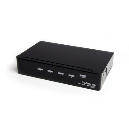 Startech.com Divisor Bifurcador HDMI de 4 Puertos con Amplificador - Splitter - 1920x1200 - 1080p - 1920 X 1200 - 9.14m Distancia Máxima de Funcionamiento - Línea Entrada de Audio - Línea Salida de