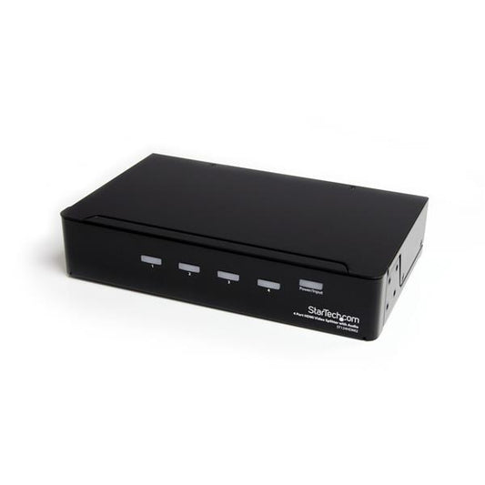 Startech.com Divisor Bifurcador HDMI de 4 Puertos con Amplificador - Splitter - 1920x1200 - 1080p - 1920 X 1200 - 9.14m Distancia Máxima de Funcionamiento - Línea Entrada de Audio - Línea Salida de