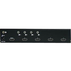 Startech.com Divisor Bifurcador HDMI de 4 Puertos con Amplificador - Splitter - 1920x1200 - 1080p - 1920 X 1200 - 9.14m Distancia Máxima de Funcionamiento - Línea Entrada de Audio - Línea Salida de