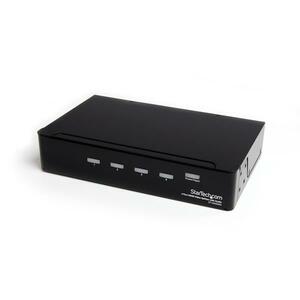 Startech.com Divisor Bifurcador HDMI de 4 Puertos con Amplificador - Splitter - 1920x1200 - 1080p - 1920 X 1200 - 9.14m Distancia Máxima de Funcionamiento - Línea Entrada de Audio - Línea Salida de