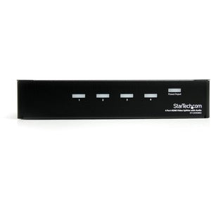 Startech.com Divisor Bifurcador HDMI de 4 Puertos con Amplificador - Splitter - 1920x1200 - 1080p - 1920 X 1200 - 9.14m Distancia Máxima de Funcionamiento - Línea Entrada de Audio - Línea Salida de