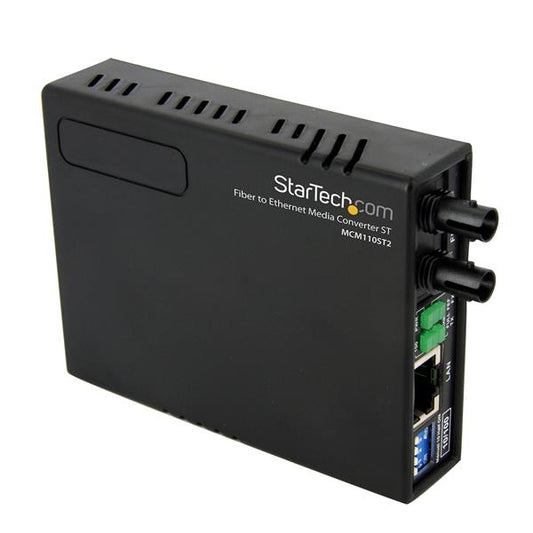 Convertidor de Medios StarTech.com MCM110ST2 | Ethernet 10/100 Mbps, Fibra Multimodo 2km