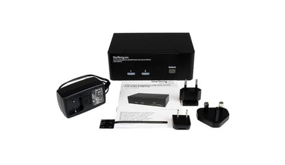 Startech.com Conmutador Switch Kvm de 2 Puertos con USB 2.0 Audio Video Displayport de 2 Monitores - 2 Computador(es) - 1 Usuarios Locales - Wquxga - 3840 X 2400 - 6 X Displayport - de Escritorio