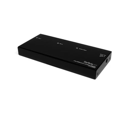 Startech.com Divisor Bifurcador HDMI de 2 Puertos con Amplificador - Splitter - 1920x1200 - 1080p - 1920 X 1200 - 15m Distancia Máxima de Funcionamiento - Línea Entrada de Audio - Línea Salida de