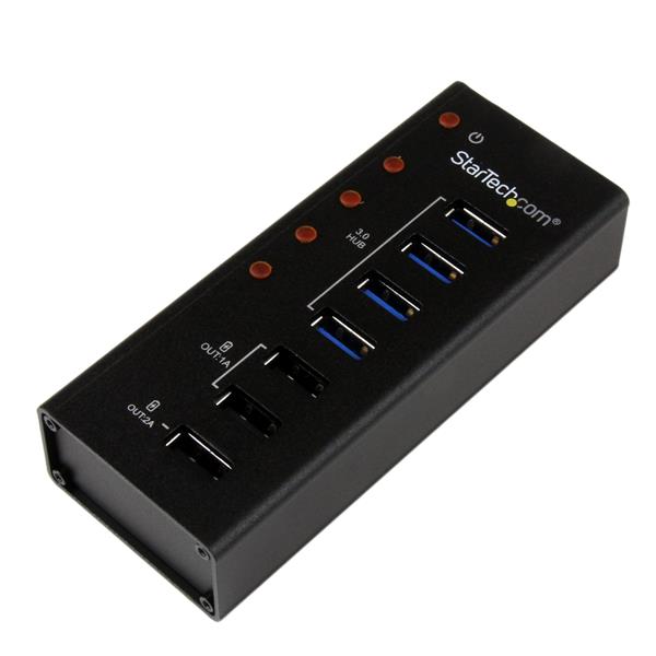 Hub USB 3.0 StarTech.com ST4300U3C3 | 4 Puertos 5Gbps, 3 Puertos de Carga