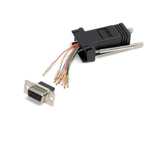 Startech.com Adaptador Modular Serial Db9 a Rj45 - Hembra a Hembra - Oro Conector - Oro Contacto - Negro