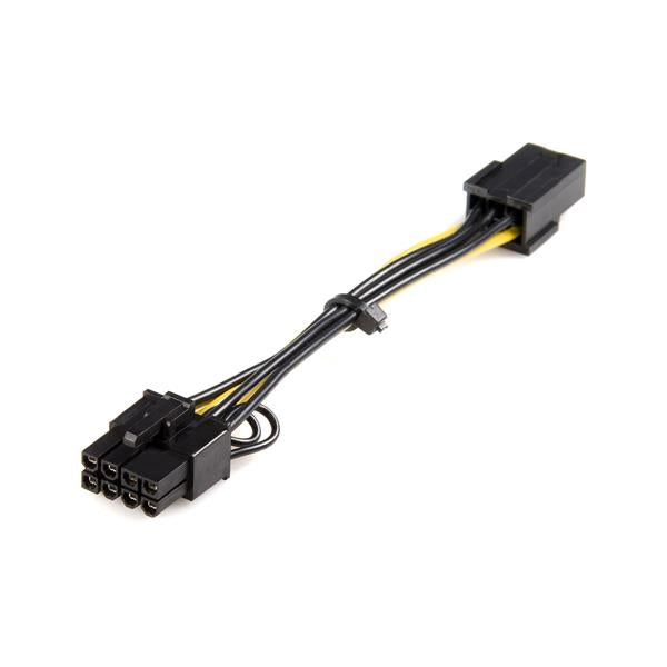 Adaptador de Alimentación StarTech.com PCIEX68ADAP | PCI-E 6 Pines a 8 Pines, Amarillo