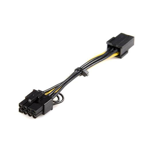 Adaptador de Alimentación StarTech.com PCIEX68ADAP | PCI-E 6 Pines a 8 Pines, Amarillo