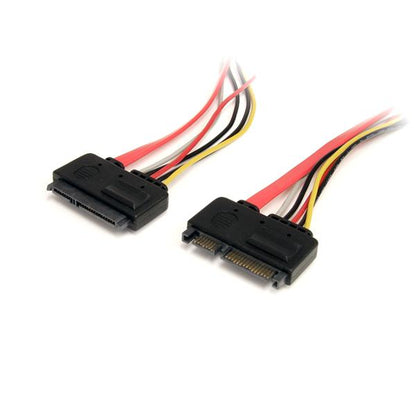 Startech.com Cable de 30CM de Extensión SATA de 22 Pines - Serial Ata Macho - SATA Hembra - Cable For Disco Duro, Placa Base, Placa Base - Cable de Extensión - Rojo