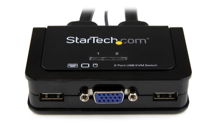 Startech.com Switch Conmutador Kvm de Cable con 2 Puertos VGA USB Alimentado Por USB con Interruptor Remoto - 2 Computador(es) - 1 Usuarios Locales - 2048 X 1536 - 2 X USB - 1 X VGA