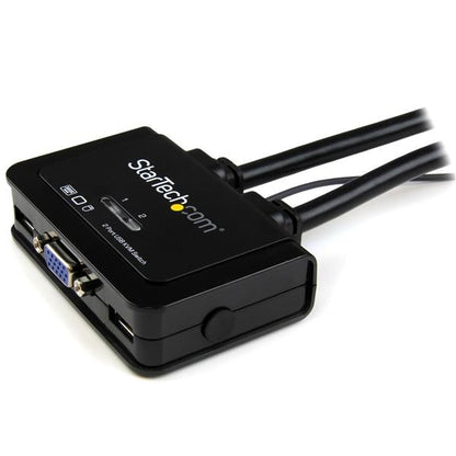 Startech.com Switch Conmutador Kvm de Cable con 2 Puertos VGA USB Alimentado Por USB con Interruptor Remoto - 2 Computador(es) - 1 Usuarios Locales - 2048 X 1536 - 2 X USB - 1 X VGA