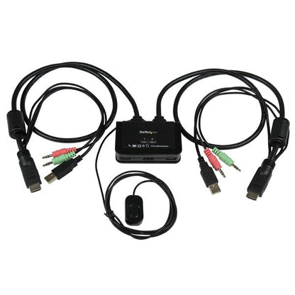Conmutador KVM StarTech.com SV211HDUA | 2 Puertos HDMI, 1080p, USB Audio