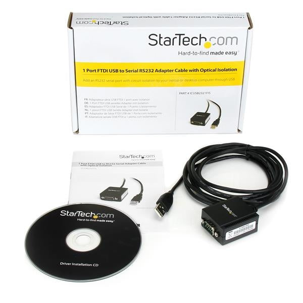 Adaptador USB StarTech.com ICUSB2321FIS | 1 Puerto Serial RS232, Aislamiento Óptico
