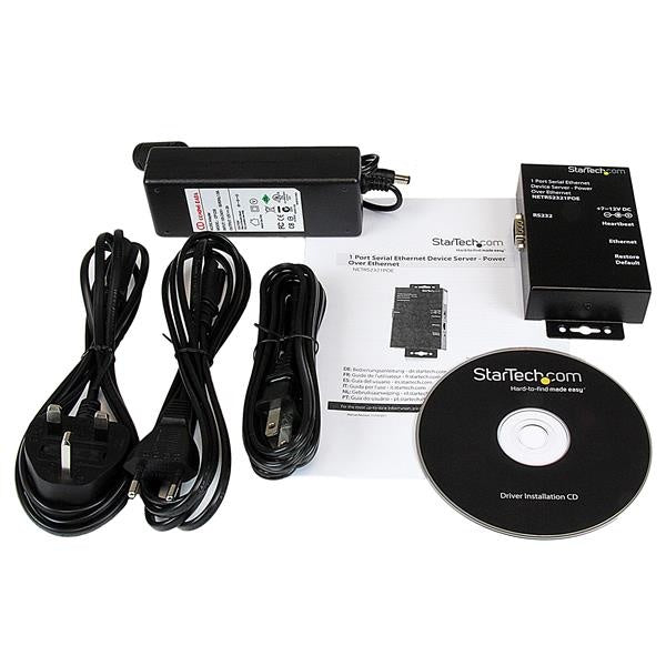 Servidor de Dispositivos StarTech.com NETRS2321POE | 1 Puerto RS232, Power Over Ethernet POE