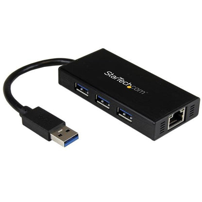 Hub USB 3.0 StarTech.com ST3300GU3B | 5 Gbps, 3 Puertos USB, Adaptador Ethernet Gigabit