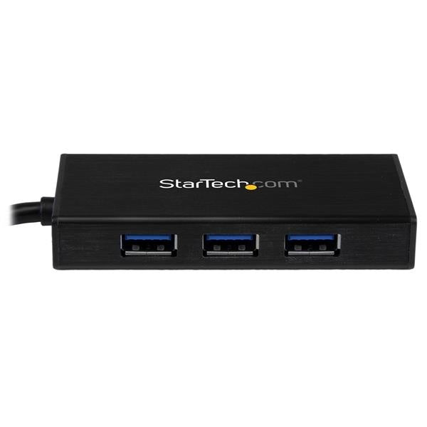 Hub USB 3.0 StarTech.com ST3300GU3B | 5 Gbps, 3 Puertos USB, Adaptador Ethernet Gigabit