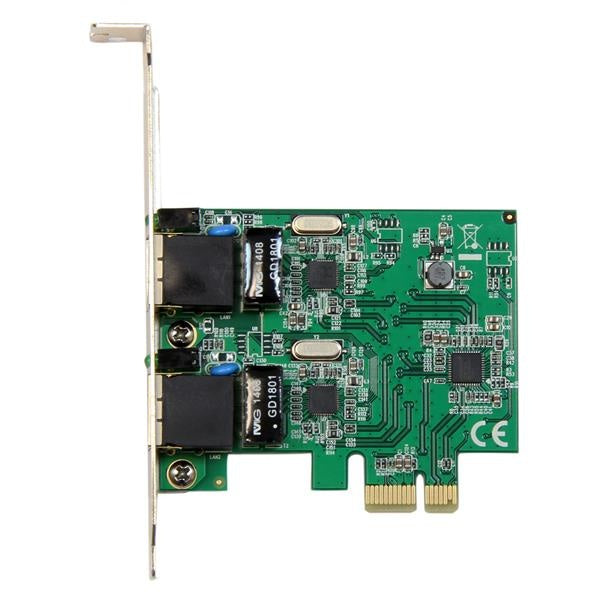 Startech.com Adaptador Tarjeta de Red Nic Pci Express PCI-E de 2 Puertos Gigabit Ethernet Rj45 - Pci Express X1 - 1.95gbit/s Data Transfer Rate - 2 Puerto(s) - 2 - Par Trenzado