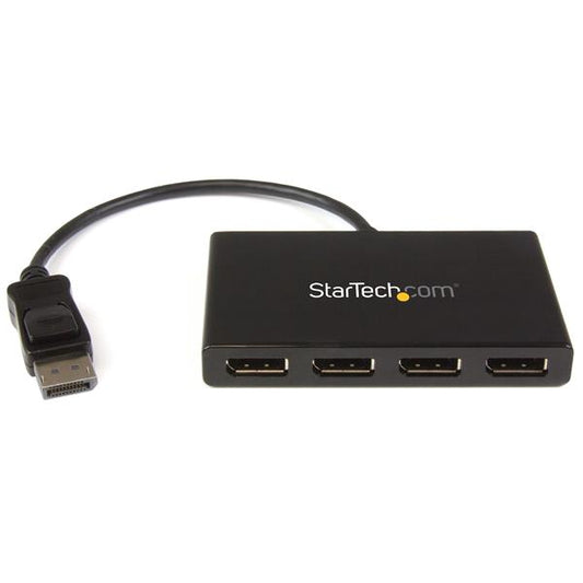 Startech.com Hub Mst de 4 Puertos Displayport 1.2 - Divisor Splitter Dp de 4 Monitores - Adaptador Dp a 4x Dp 1080p - Solo Windows - 3840 × 2160 - 2m Distancia Máxima de Funcionamiento - Displayport
