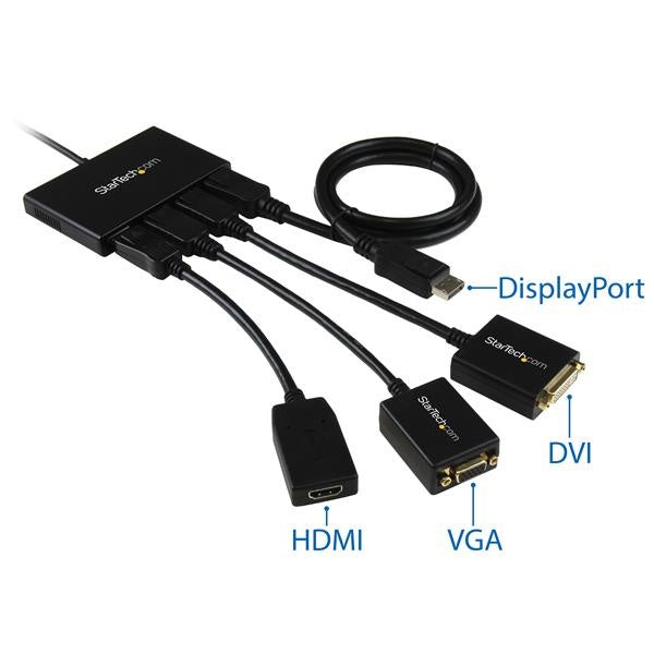 Startech.com Hub Mst de 4 Puertos Displayport 1.2 - Divisor Splitter Dp de 4 Monitores - Adaptador Dp a 4x Dp 1080p - Solo Windows - 3840 × 2160 - 2m Distancia Máxima de Funcionamiento - Displayport