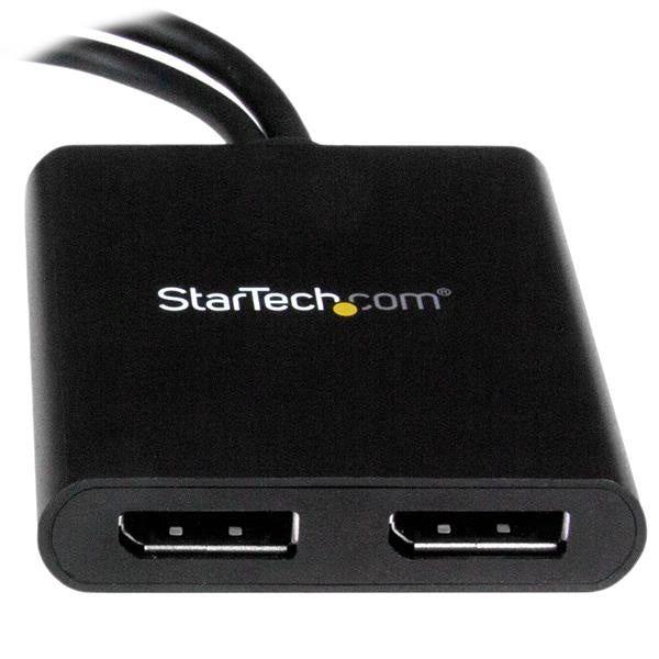 Startech.com Adaptador Multimonitor de 2 Puertos - Hub Mst Mini Displayport 1.2 a Displayport - 2x4k30hz - Escritorio Extendido en Windows - 30hz a 60hz - 3840 × 2160 - 2m Distancia Máxima de