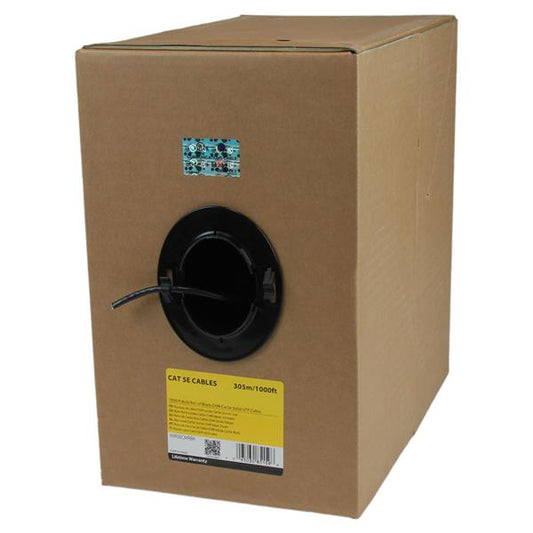 Cable Ethernet StarTech.com WIR5ECMRBK | Cat5e, 304.8m, Sólido