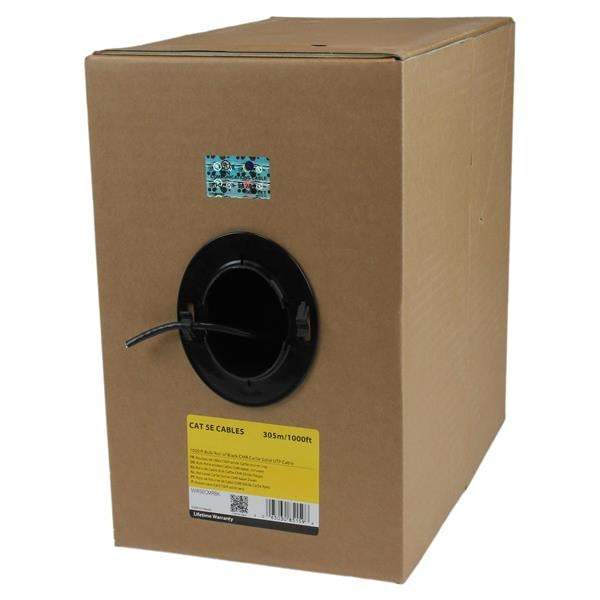 Cable Ethernet StarTech.com WIR5ECMRBK | Cat5e, 304.8m, Sólido