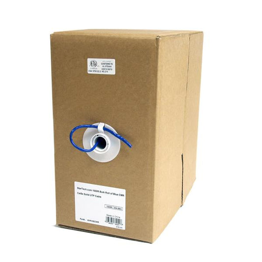 Cable de Red Ethernet StarTech.com WIRC5ECMR | Cat5e, 304.8m Sólido CMR, Azul