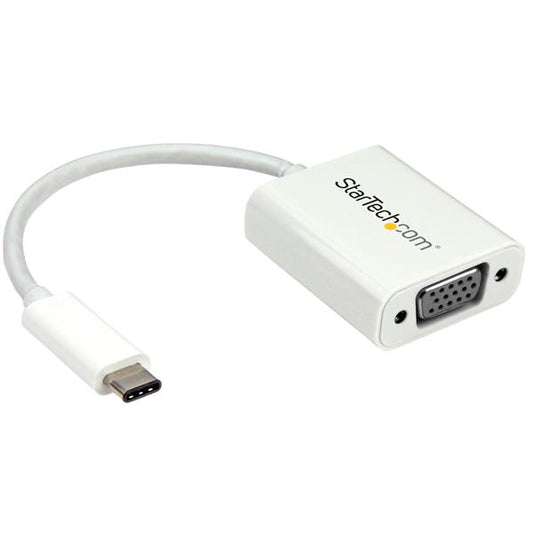 Adaptador de Video StarTech.com CDP2VGAW | USB-C a VGA, Blanco, USB 3.1