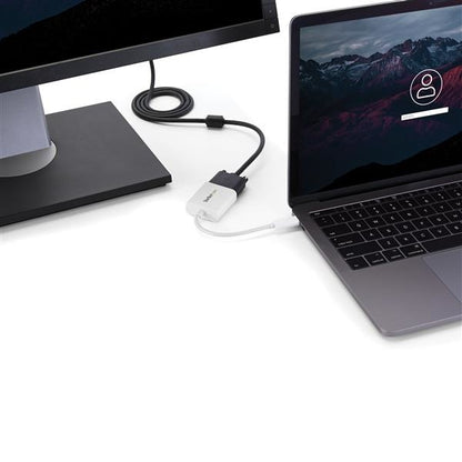 Adaptador de Video StarTech.com CDP2VGAW | USB-C a VGA, Blanco, USB 3.1