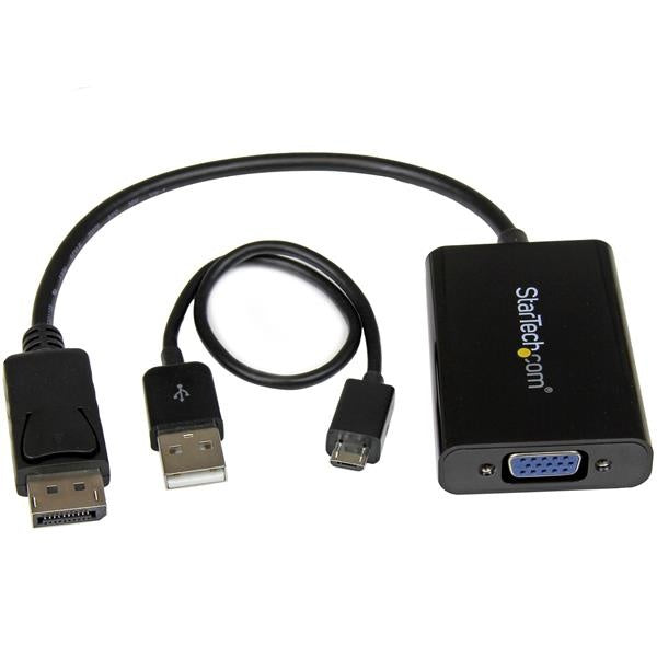 Startech.com Adaptador de Video Displayport a VGA con Audio - Negro