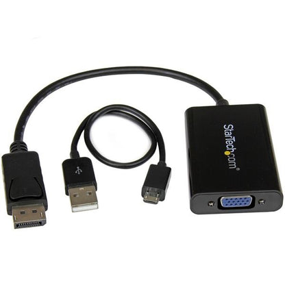 Startech.com Adaptador de Video Displayport a VGA con Audio - Negro