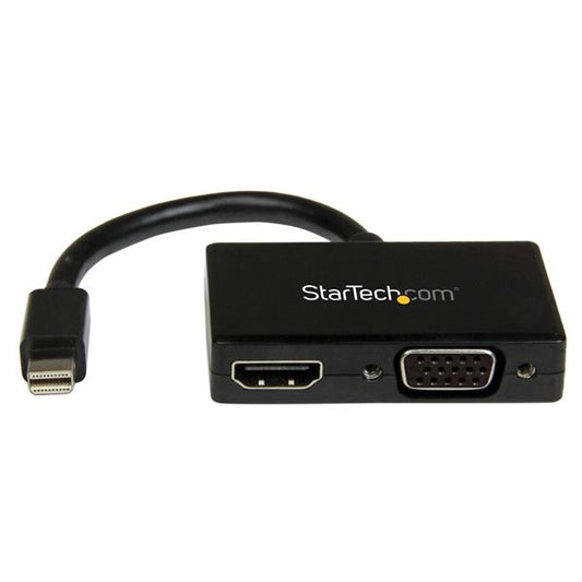 Startech.com Adaptador Mini Dp de Audio/video para Viajes - Convertidor Mini Displayport a HDMI o VGA - 1920x1200 1080p - Negro