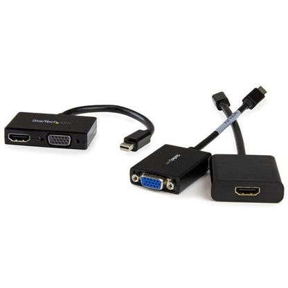 Startech.com Adaptador Mini Dp de Audio/video para Viajes - Convertidor Mini Displayport a HDMI o VGA - 1920x1200 1080p - Negro