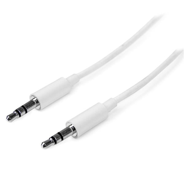 Cable de Audio Estéreo StarTech.com MU2MMMSWH | 2 Metros, Mini Jack 3.5mm Macho a Macho