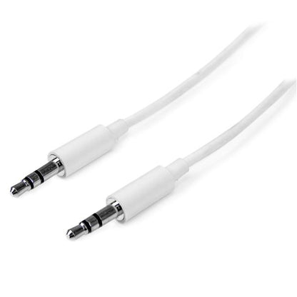 Cable de Audio Estéreo StarTech.com MU2MMMSWH | 2 Metros, Mini Jack 3.5mm Macho a Macho